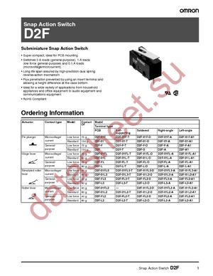 D2F-01 datasheet  